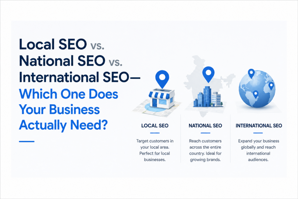 Local, national, or international SEO